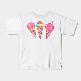 Three Ice Cream Cone Kids T-Shirt